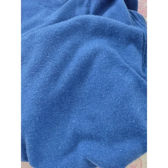 Ann Taylor Loft | Cobalt Royal Blue Women's Soft Cowl Neck Sweater Size M - Picture 4 of 7